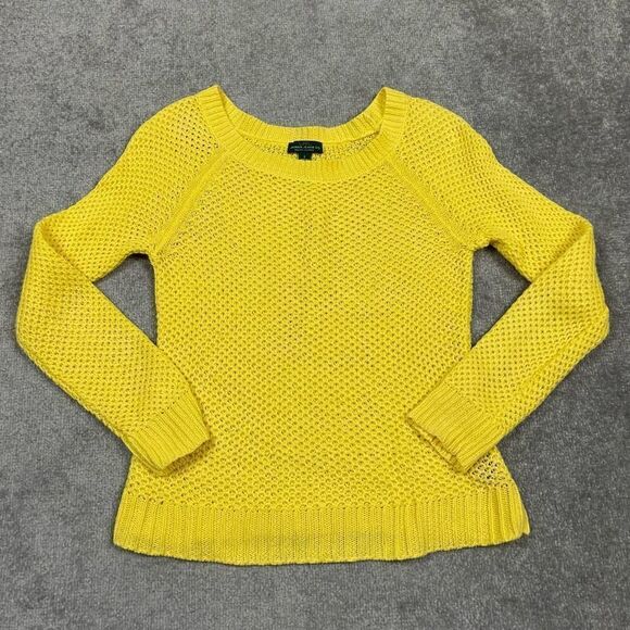 LRL Lauren Ralph Lauren Women’s Small Linen Crotchet Knit Pullover Sweater - Picture 1 of 4